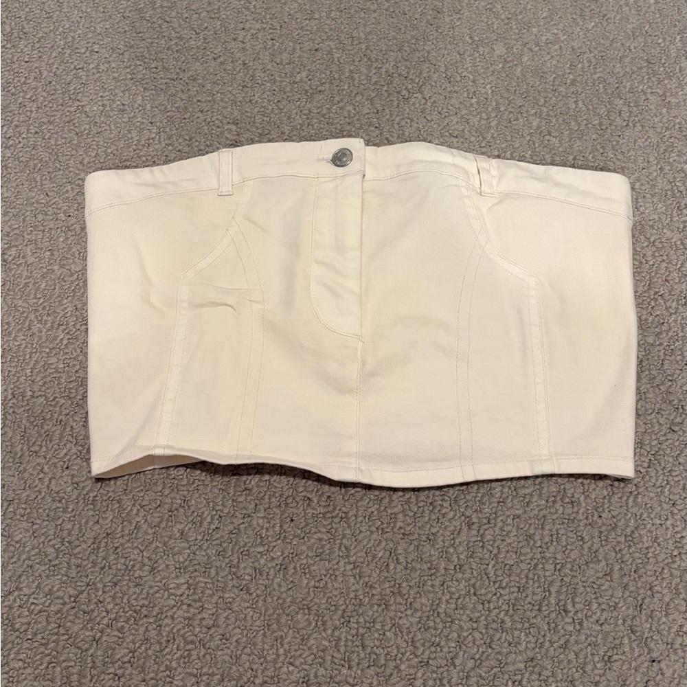 Forever 21 Cream Crop Top